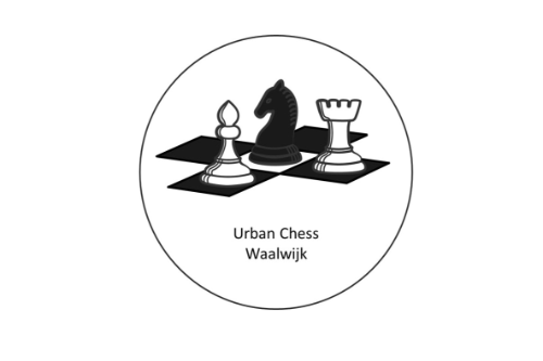schaakstukken met tekst 'Urban Chess Waalwijk'