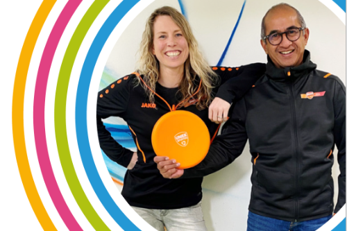 Ben de Fretes en Laura van Etten, sport- en beweegcoaches Uniek Sporten Midden Brabant
