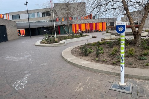 Watertappunt bij Basisschool Villa Vlinderhof in Landgoed Driessen, Waalwijk